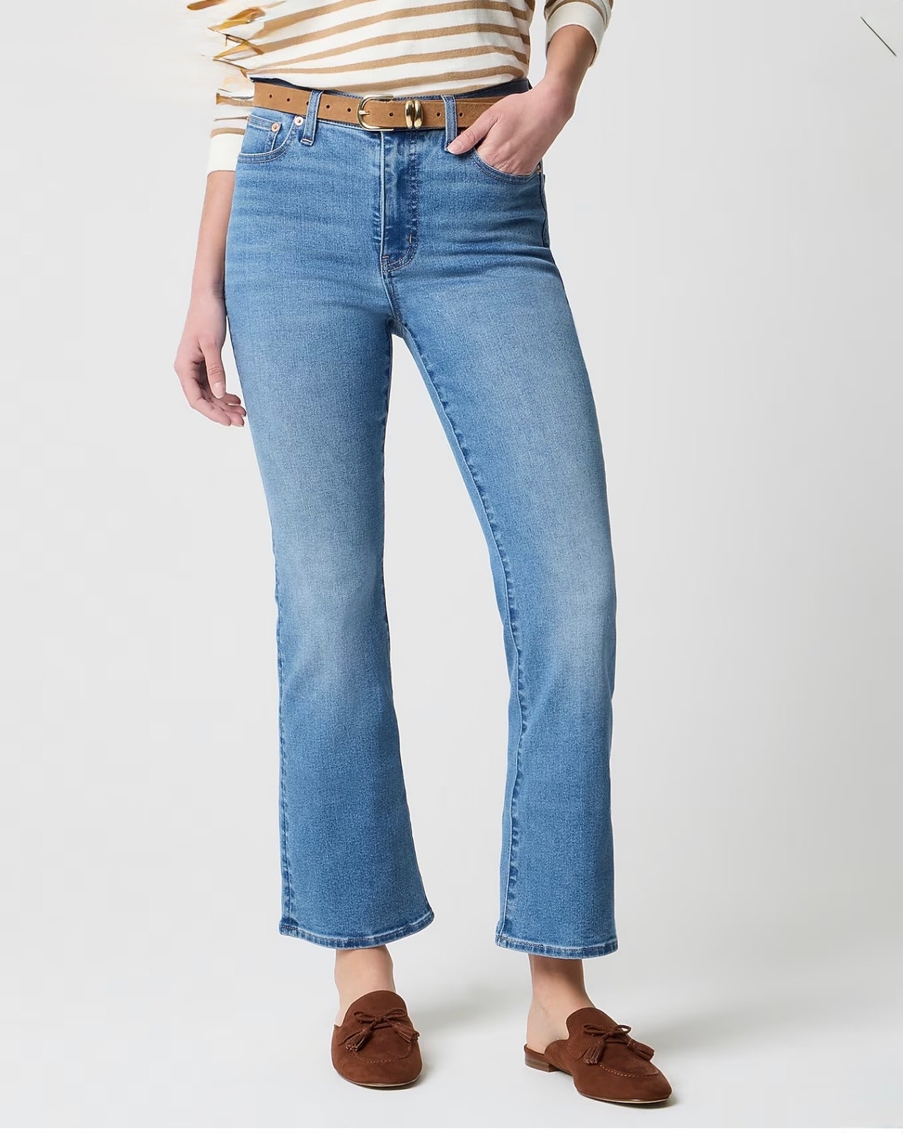J.Crew Factory Ankle Flare Jean Signature Stretch Blue Sky Wash Size 25 Nwt